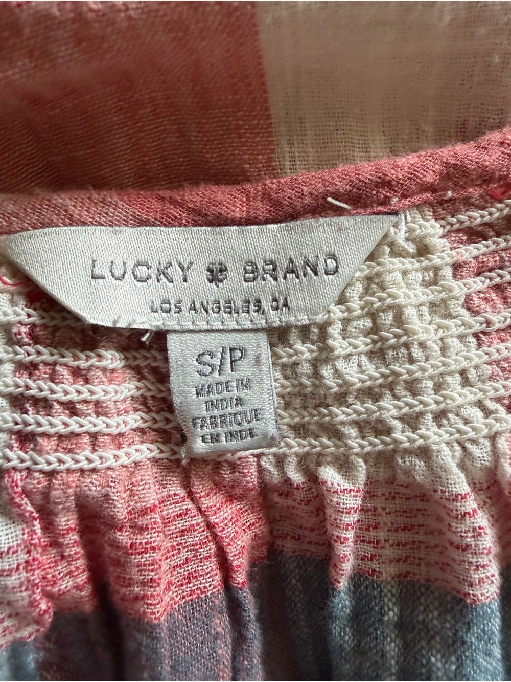 Lucky Brand Women's Plaid Button Down 3 Quarter Sleeve Size Small - Picture 6 of 6